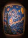 Starry night by Van gogh,www.tattoosbynatedog.com