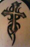 Tribal Cross tattoo