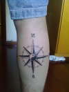 Yin Yang Compass Rose tattoo