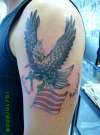 eagle flag traditional mens arm tattoo