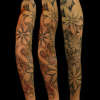 flower sleeve tattoo