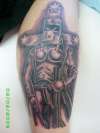 greywash Ned Kelly mens arm aussie tattoo