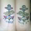 pair of anchors tattoo