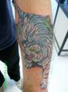 white tiger mens arm tattoo