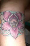 Purple Orchid tattoo