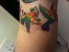 Rainbow Doves tattoo