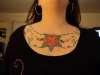 Rose + shooting stars tattoo