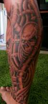 Skull bionics tattoo