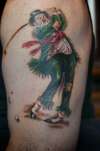 clown golfing tattoo
