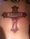 memorial cross tattoo