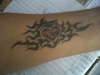 my black handy heart tattoo