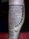 my fiances leg tattoo