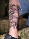 right leg tattoo