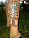 tree and moon tattoo