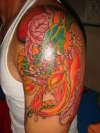 ying yang dragon and phoenix tattoo