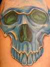 Blue Skull tattoo