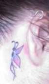 Butterfly Behind Ear tattoo