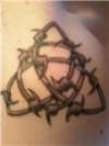 Celtic Trinity Barbed Wire tattoo