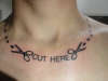 Cut Here tattoo
