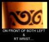 FRONT OF BOTH RT & LT OUTTER WRIST tattoo
