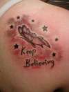Keep believing butterfly tattoo