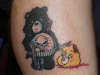 Punisher Care Bear tattoo