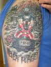 captain america 9-11 tribute colored tattoo