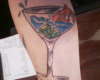 fish in a martini glass tattoo