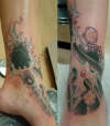 Ocean floral tattoo
