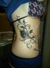roses & swirls tattoo