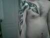 tribal with blue tattoo