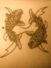 2 Koi Pisces Symbol tattoo