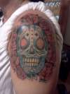 Day of the dead skull tattoo