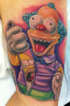 Krusty the Clown Doll from The Simpson's Treehouse of Horror III tattoo
