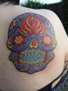 Sidney the Mexican Day of the Dead Sugar Skull tattoo