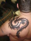 Tribal dragon 2 tattoo