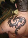 Tribal dragon 2 tattoo