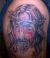 jesus crying tattoo