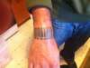 Barcode with Sons B-day tattoo