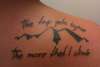Mt. Everest with qoute tattoo