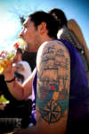Ship and Swallow tattoo