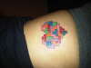 Tetris heart tattoo