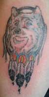 Wolf Dreamcatcher tattoo