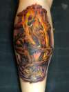 calf piece tattoo