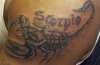 scorpion zodiak sign tattoo