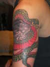snake skull tattoo
