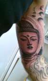 Buddha Head - 1st Session tattoo