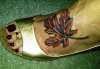 Maple Leaf on Foot tattoo