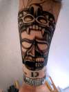 Mayan Mask-session #1 tattoo
