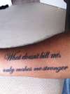 What doesn't kill me only makes me stonger tattoo